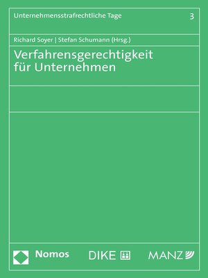cover image of Verfahrensgerechtigkeit für Unternehmen